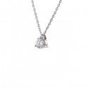 Solitaire diamond necklace in 9 K gold