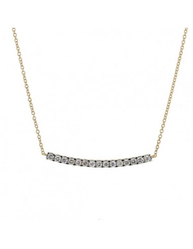 Line of diamonds necklace in 18 K gold