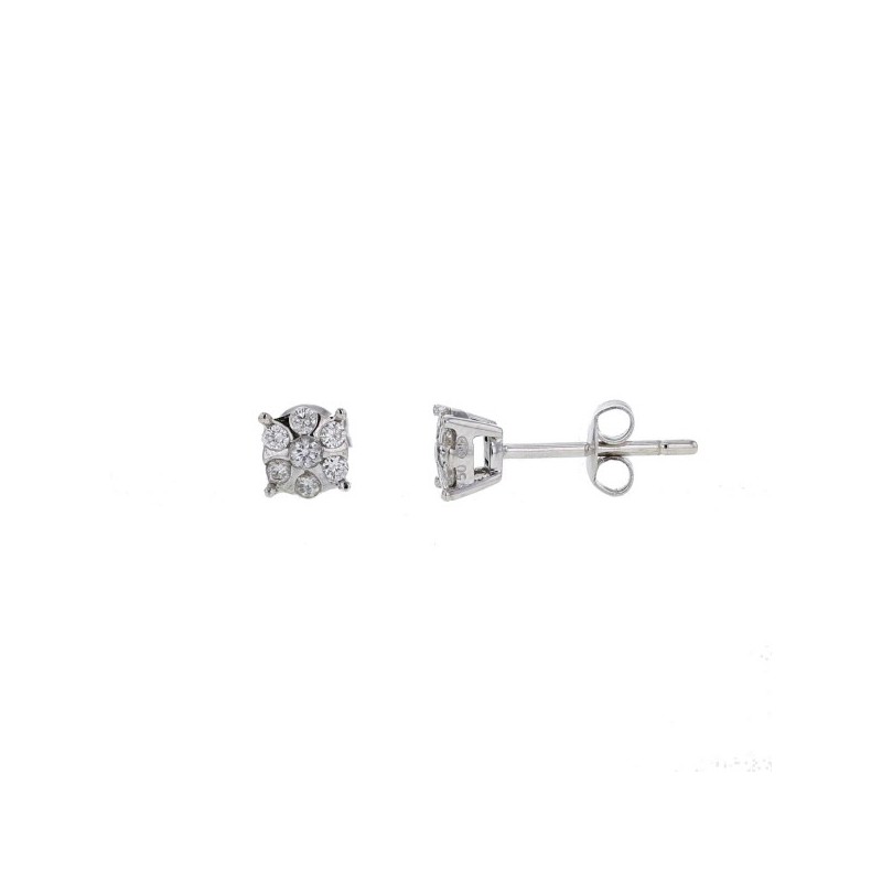 Multi-stone diamond earrings in 18 K gold