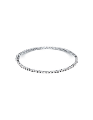 Diamond tennis bracelet, claw setting in 18 K gold