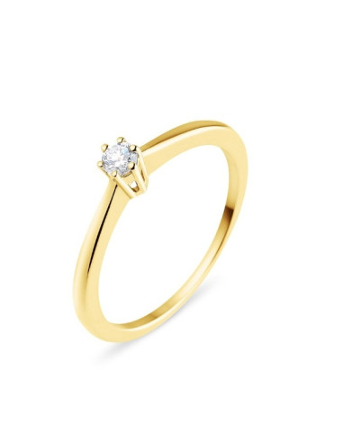 Classic claw set diamond solitaire ring in 18 K gold