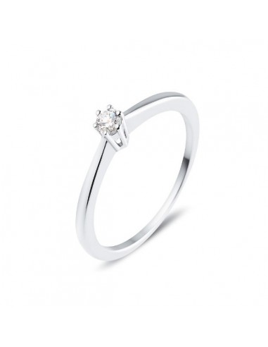 Solitaire simple classique diamant monté six griffes