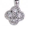 Clover pave set diamond jacket earrings in 18 K gold