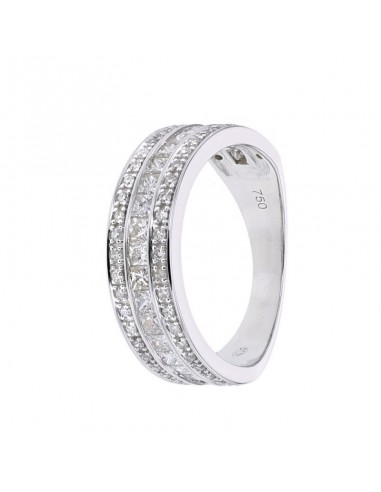 Diamond ring in white gold - 18 K gold: 4.50 Gr