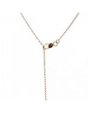 Cross shape pave set diamond necklace in 18 K gold