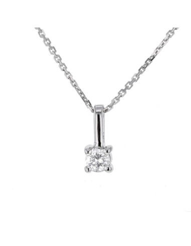 Collier clou diamant monté sur quatre griffes  en or blanc