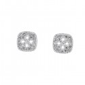 Diamond earrings in white gold - 18 K gold: 1.90 Gr
