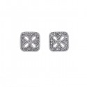 Diamond earrings in white gold - 18 K gold: 2.13 Gr