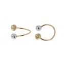 Diamond earrings in yellow gold - 18 K gold: 2.09 Gr