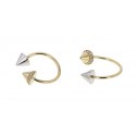 Diamond earrings in yellow gold - 18 K gold: 1.75 Gr