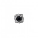 Sapphire and diamonds pendant in white gold - 18 K gold: 0.90 Gr