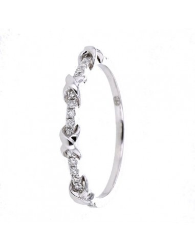 Diamond ring in white gold - 9 K gold: 1.54 Gr