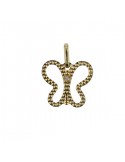 Butterfly pendant with diamond in 18 K gold