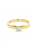 Solitaire diamond ring - 4 prongs in 18 K gold
