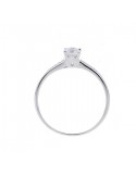 Diamond engagement ring in white gold - 18 K gold: 1.48 Gr