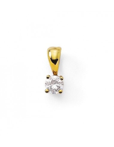 Diamond pendant in yellow gold - 18 K gold: 0.40 Gr
