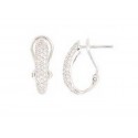 Diamond earrings in white gold - 18 K gold: 2.75 Gr