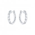 Diamond earrings in white gold - 18 K gold: 2.50 Gr