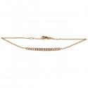 Diamond bracelet in rose gold - 18 K gold: 1.65 Gr