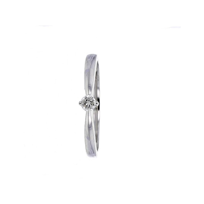 Diamond engagement ring in white gold - 9 K gold: 1.20 Gr