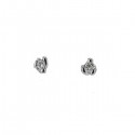 Twist diamond solitaire earrings in 18 K gold