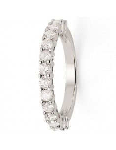 Diamond wedding ring in white gold - 18 K gold: 3.60 Gr