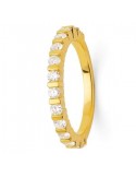 Diamond wedding ring in yellow gold - 18 K gold: 3.90 Gr