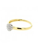 Cluster ring with diamonds in 18 K gold